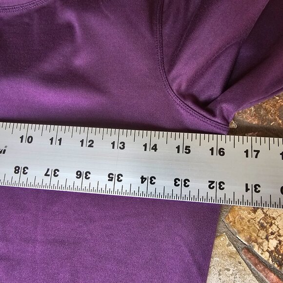 Cuddl Duds Far-infrared Enhance Eggplant Long Sleeve Top, Size XS - Picture 8 of 8